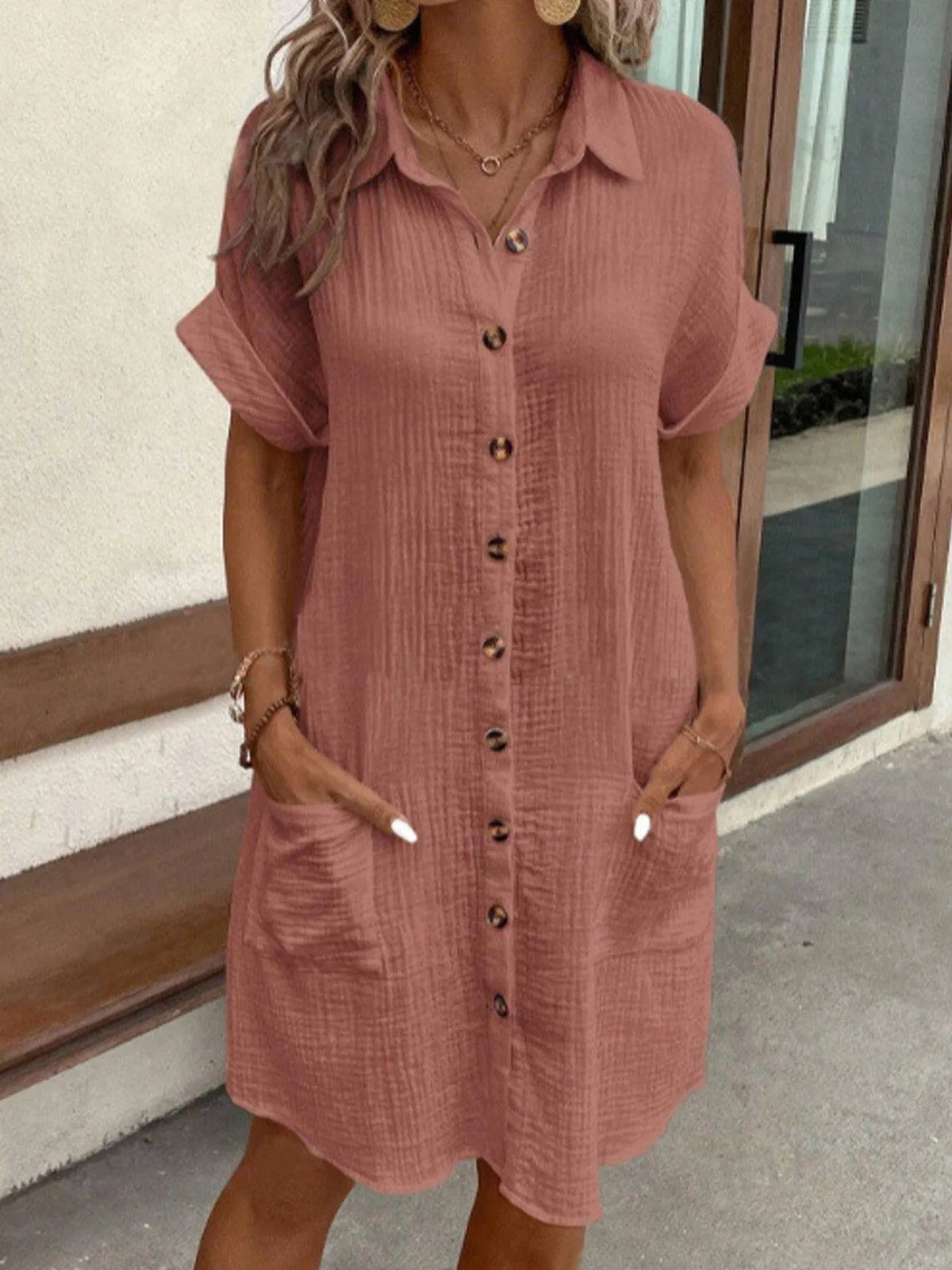 Sukienka polo - oversize - przewiewna bawełna - idealna na letnie imprezy