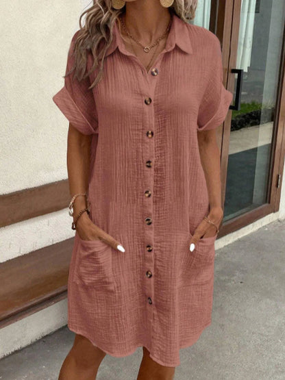 Sukienka polo - oversize - przewiewna bawełna - idealna na letnie imprezy