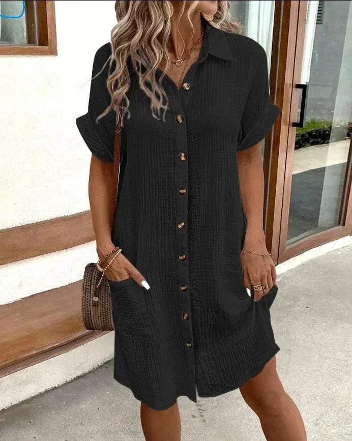 Sukienka polo - oversize - przewiewna bawełna - idealna na letnie imprezy