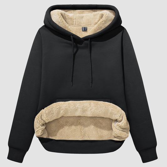 Nadine - Bluza Sherpa z polarową podszewką i kieszenią