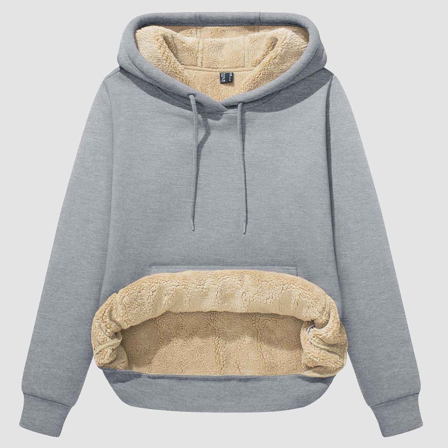 Nadine - Bluza Sherpa z polarową podszewką i kieszenią
