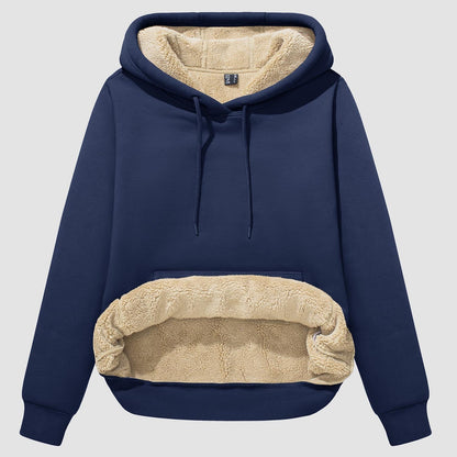 Nadine - Bluza Sherpa z polarową podszewką i kieszenią