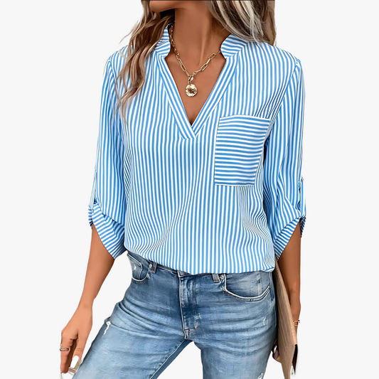 Elegancka bluzka damska w paski