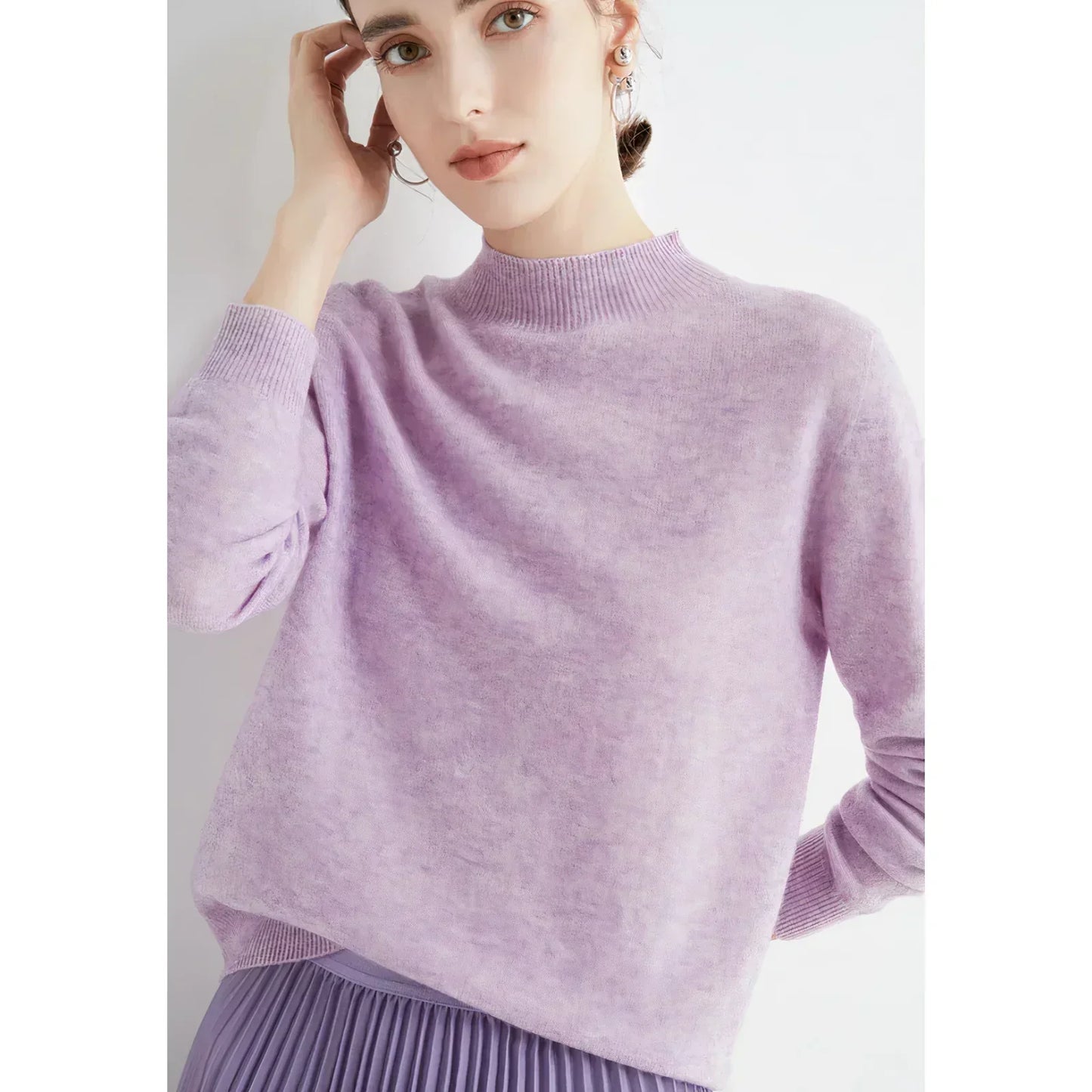 Sweter z dzianiny kaszmirowej - yelena