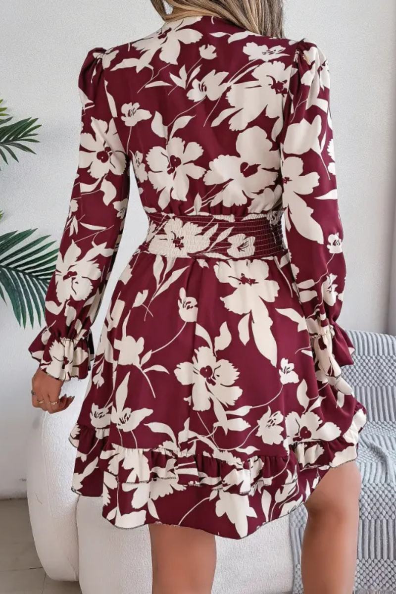 Krótka sukienka Zinnia | Ruffles Bowknot A-Line