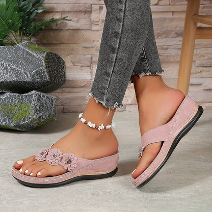 Trudy® | Eleganckie i wygodne sandały z paskami w kwiaty