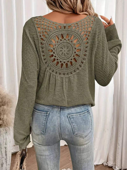 Sweter damski z dzianiny V-Neck