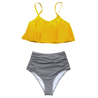 Kolorowe bikini z falbankami