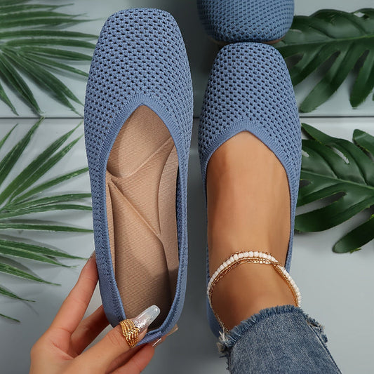 Niebieskie płaskie buty - sofia
