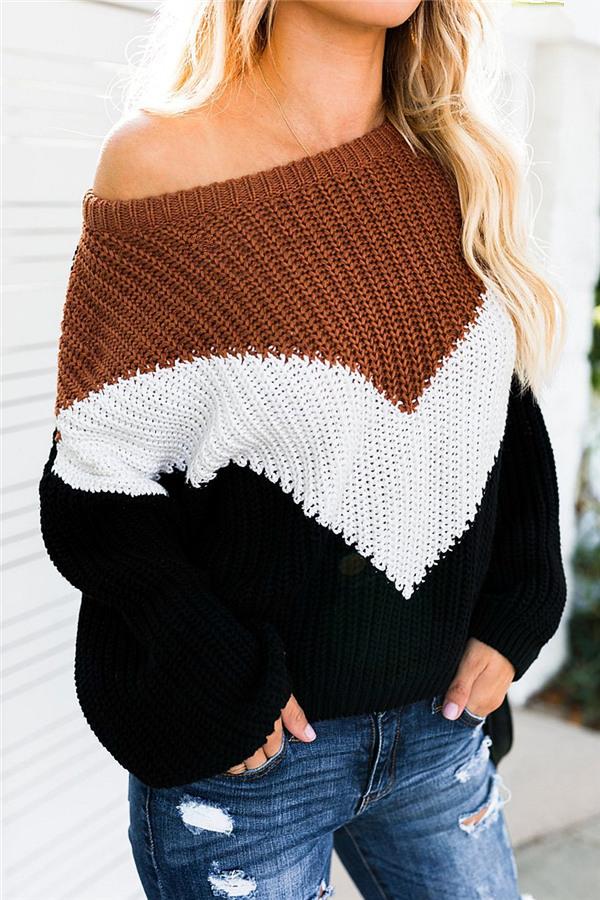 Sweter damski z dzianiny w stylu casual