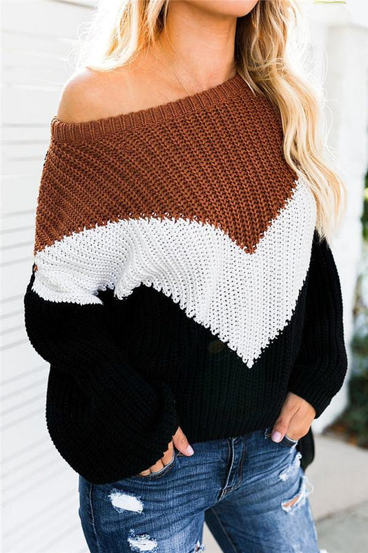 Sweter damski z dzianiny w stylu casual