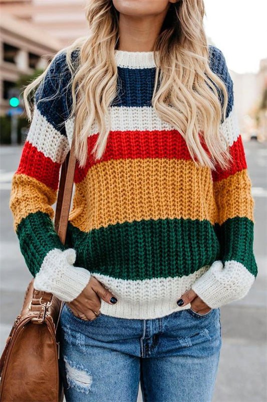 Sweter damski w paski