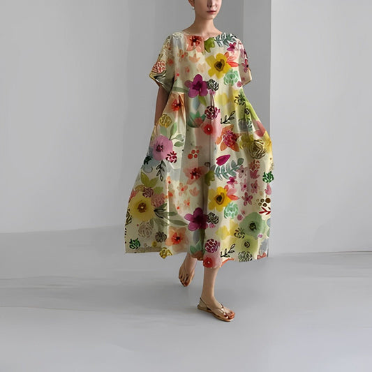 Sukienka boho z kwiatami
