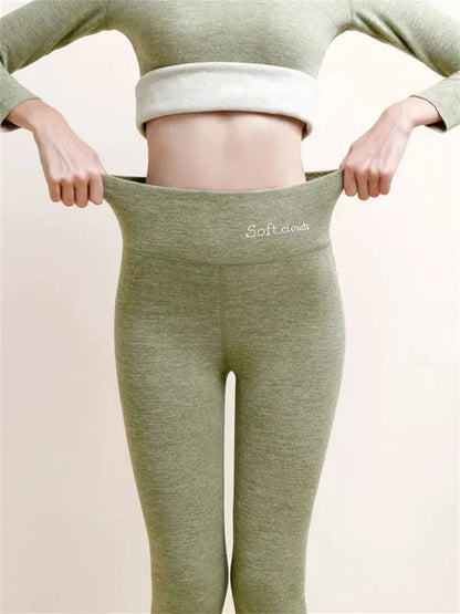 Elodie - Wyszczuplające legginsy z polarową podszewką