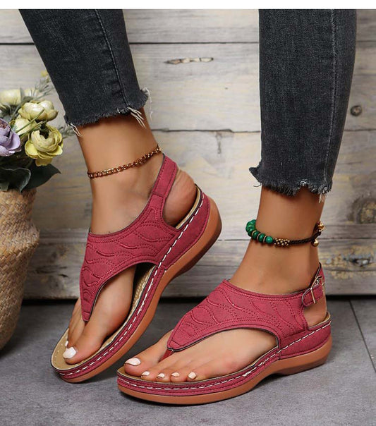 Irene® | Romanza Stylowe sandały na obcasie klinowym na letnią plażę