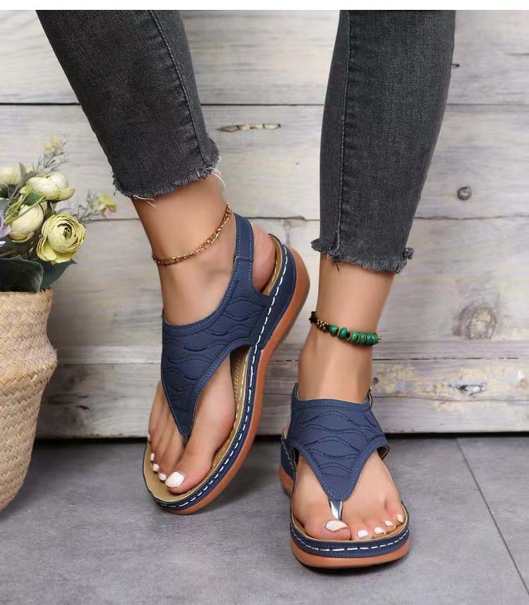 Irene® | Romanza Stylowe sandały na obcasie klinowym na letnią plażę