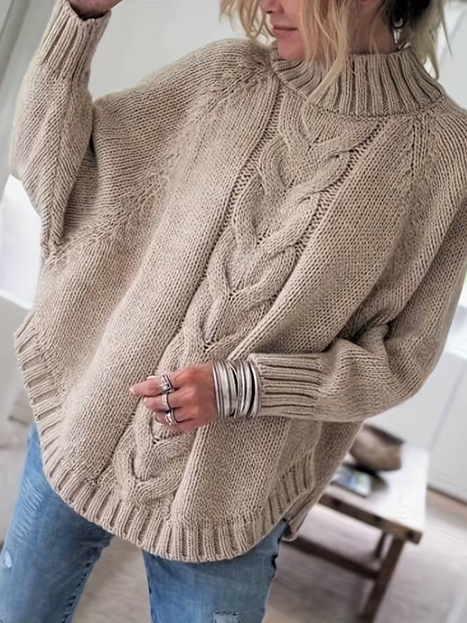 Elsa - Damski sweter z nietoperzem
