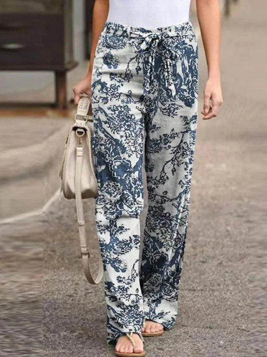 Spodnie z szerokimi nogawkami - Casual Chic - Premium Cotton Blend - Idealne na lato