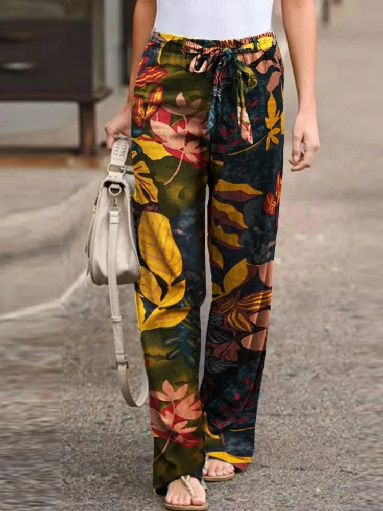 Spodnie z szerokimi nogawkami - Casual Chic - Premium Cotton Blend - Idealne na lato