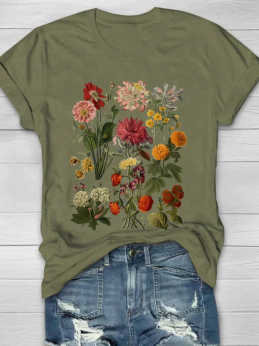 Yana | Vintage Floral T-shirt w stylu retro dla swobodnego szyku