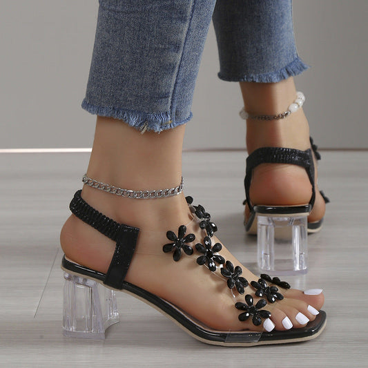 Blossom® | Stylowe przezroczyste sandały na obcasie dla kobiet