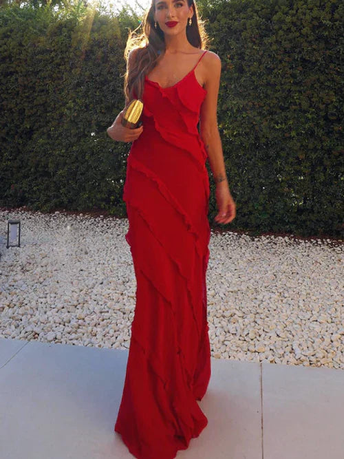 Camilla | Elegancka sukienka z falbanami