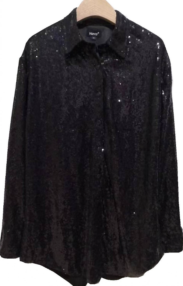 Trista Shirt | Oversize Sparkling Shirt