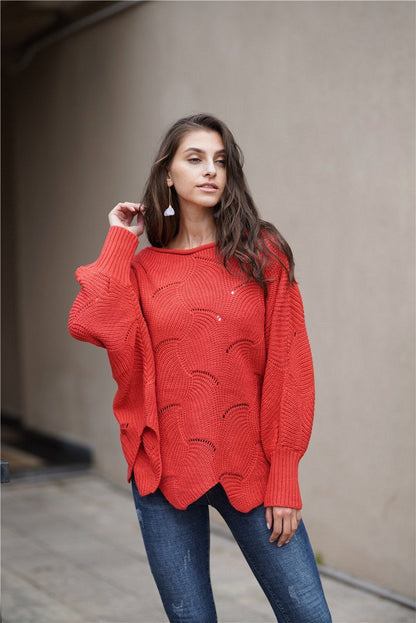 Wytworny sweter z dzianiny dla kobiet
