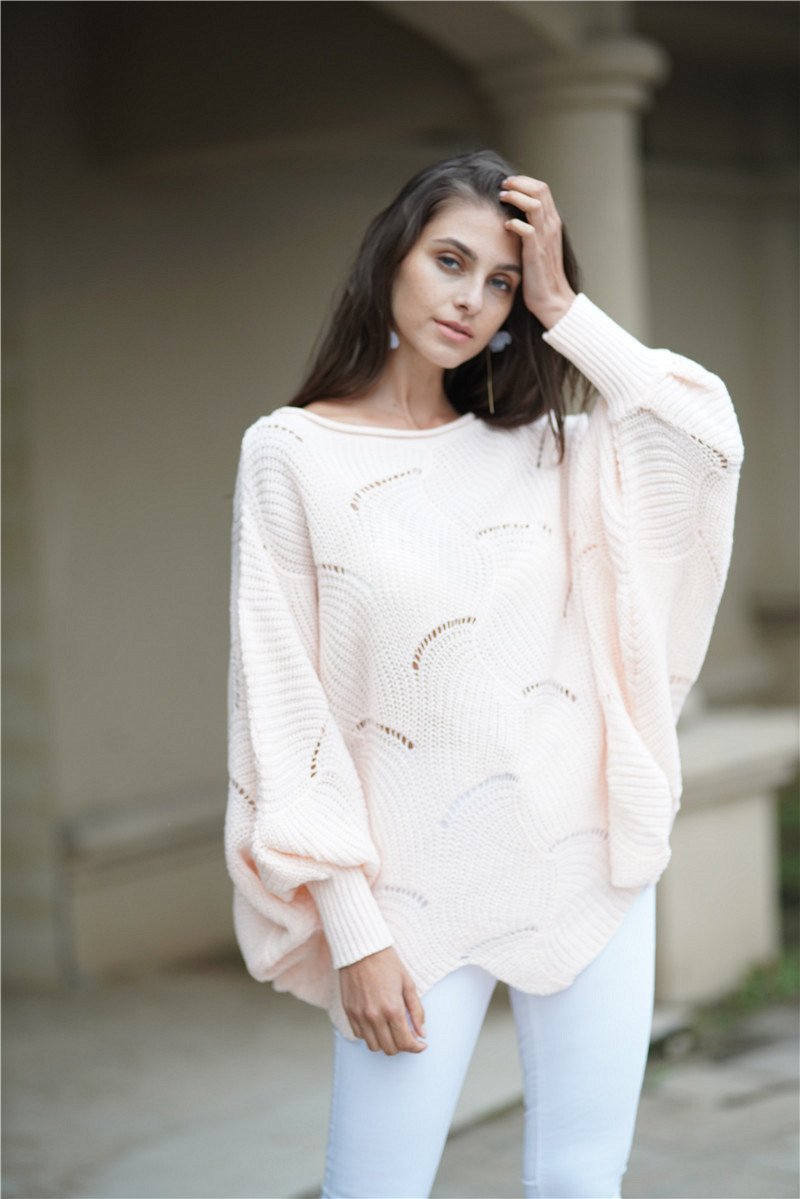 Wytworny sweter z dzianiny dla kobiet