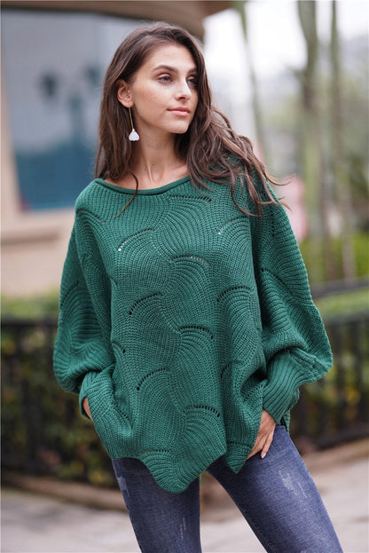 Wytworny sweter z dzianiny dla kobiet