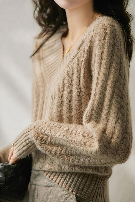 Sweter dzianinowy Maly V-neck