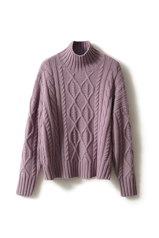 Sweter z wysokim kołnierzem Uva Aran