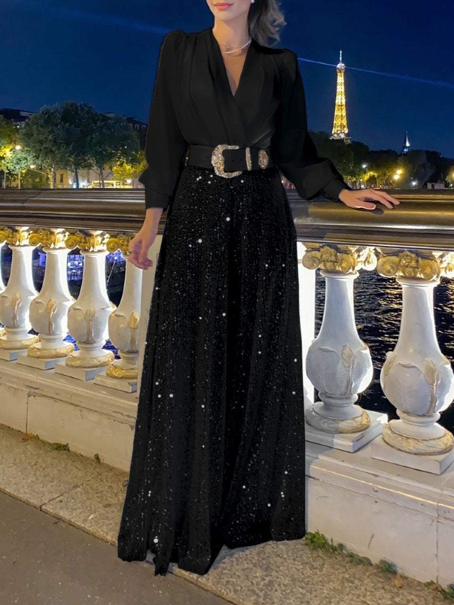 Femke | Elegancka damska sukienka z dekoltem w szpic