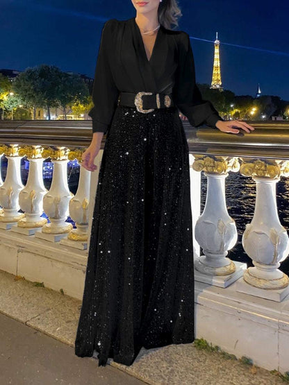 Femke | Elegancka damska sukienka z dekoltem w szpic