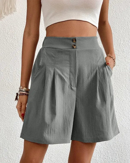 Szorty damskie - eleganckie - z poręcznymi kieszeniami - idealne do codziennego użytku