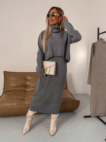 Daya - Sukienka damska Snug Sweater Dress Set