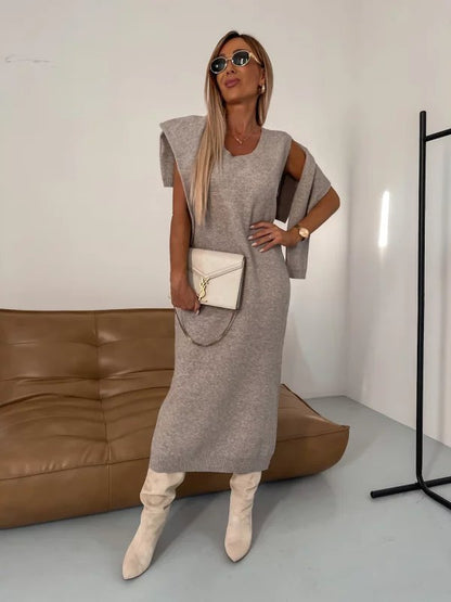 Daya - Sukienka damska Snug Sweater Dress Set