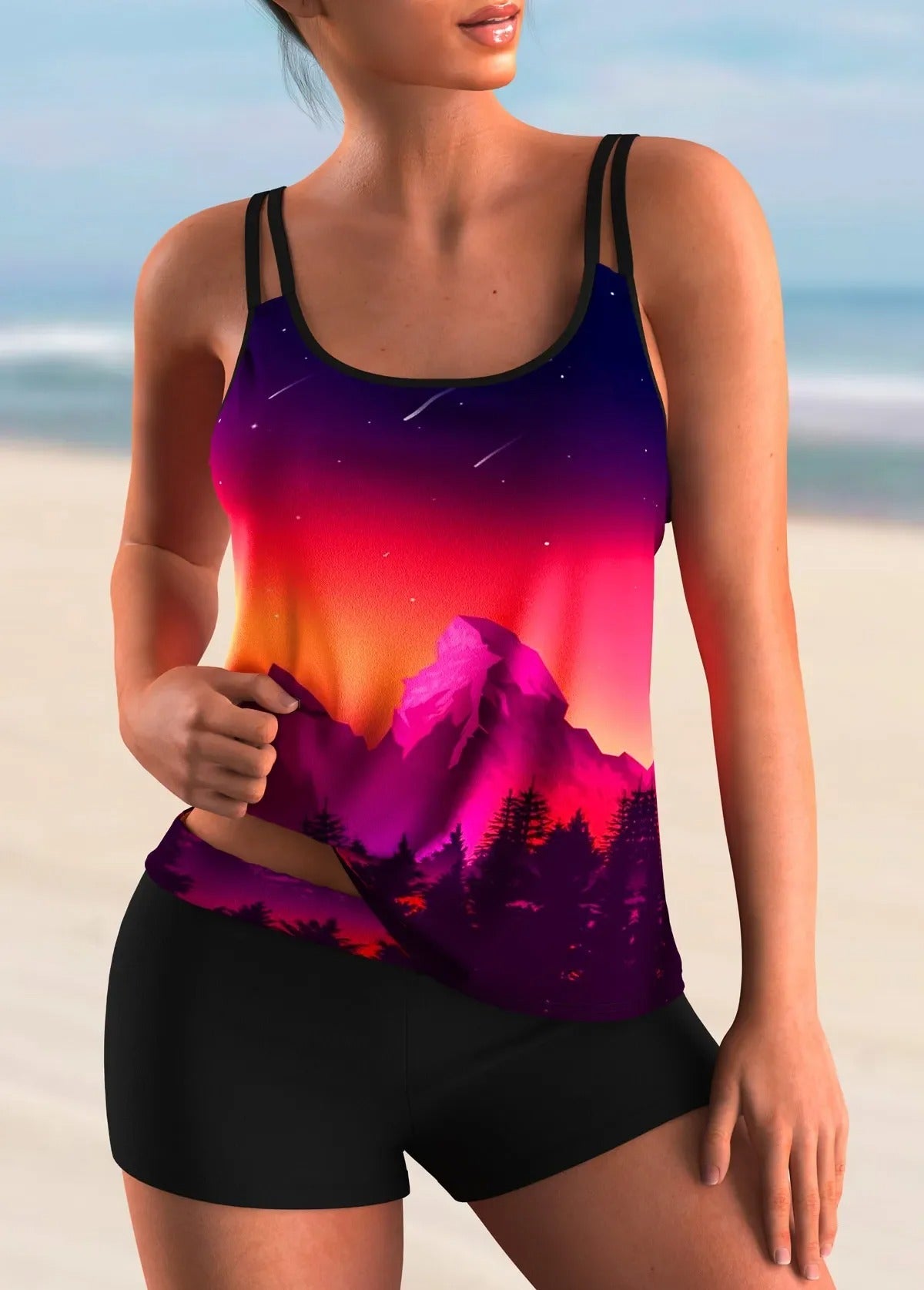 Tankini Floral ombre
