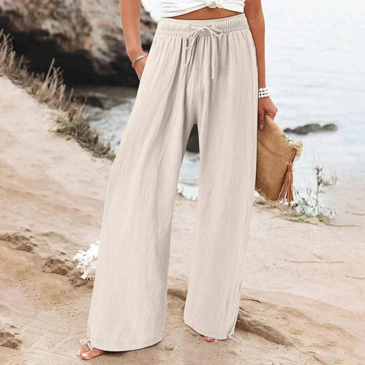 Mathilde - lniane spodnie damskie w stylu casual