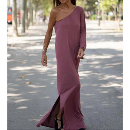 Elegancka i lekka sukienka na jedno ramię