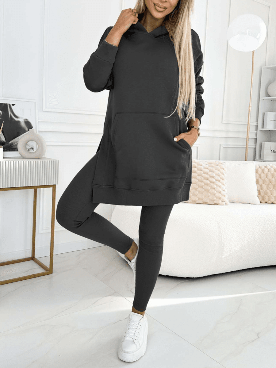 Zestaw damski - Casual - Luźny krój z kieszeniami - Idealny na co dzień