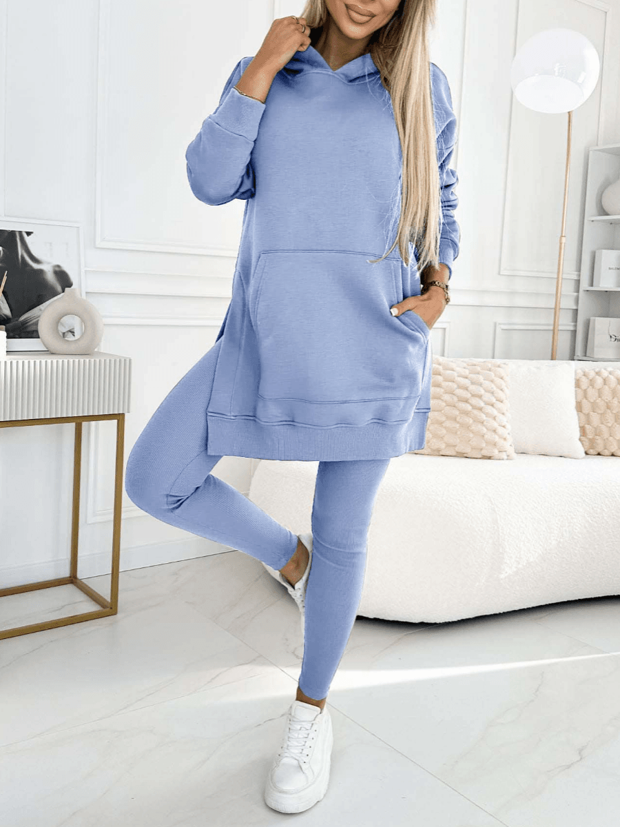Zestaw damski - Casual - Luźny krój z kieszeniami - Idealny na co dzień