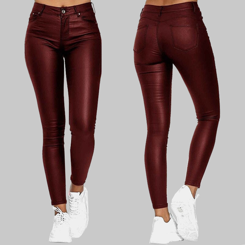 Skórzane spodnie ChicFlex Slim