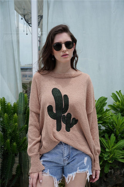 Sweter damski z okrągłym dekoltem