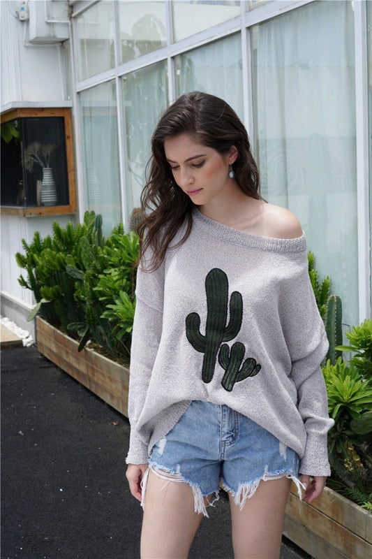 Sweter damski z okrągłym dekoltem