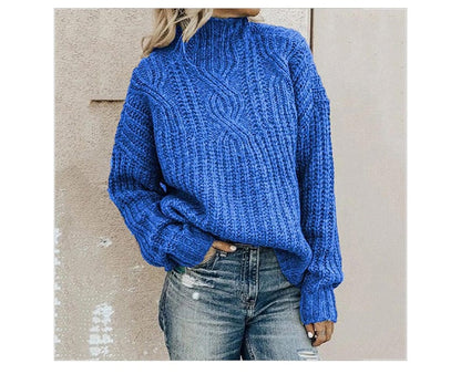 Sweter z wygodnym rolowanym dekoltem