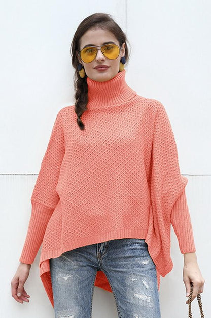 Sweter damski z wysokim kołnierzem
