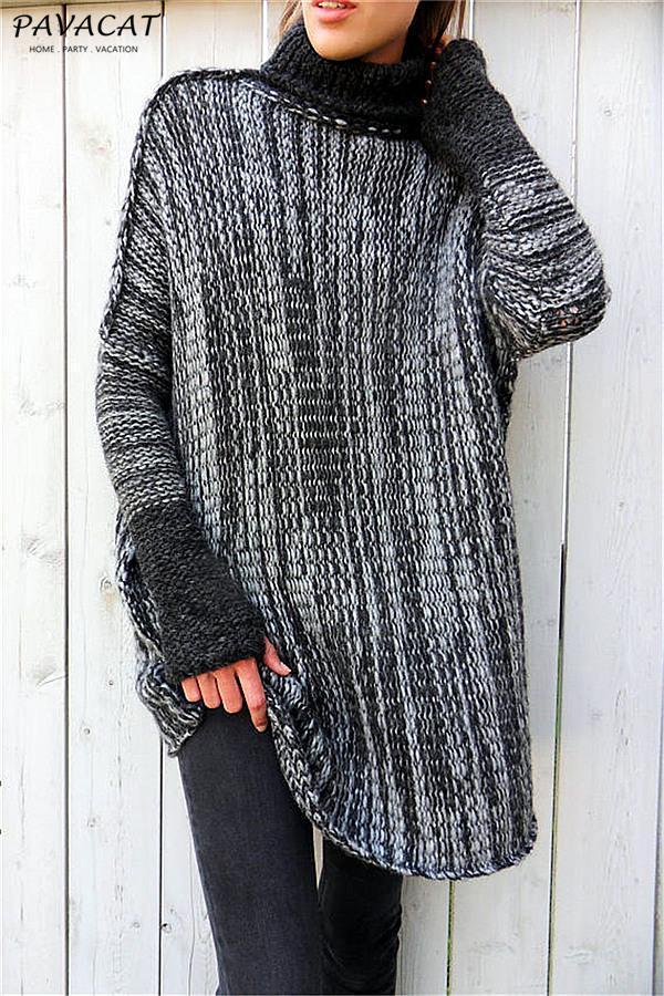 Sweter z golfem dla kobiet