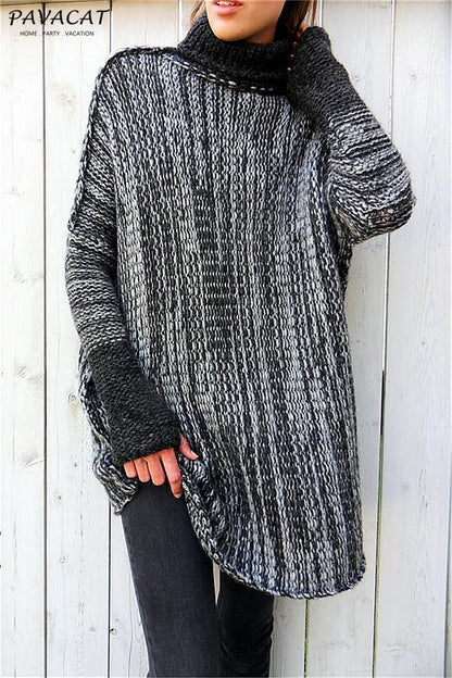 Sweter z golfem dla kobiet