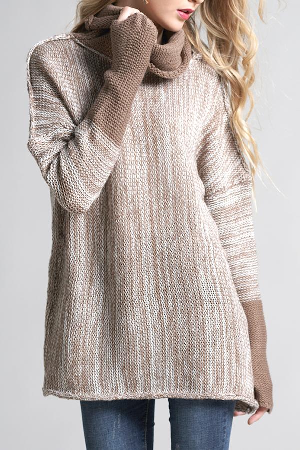 Sweter z golfem dla kobiet